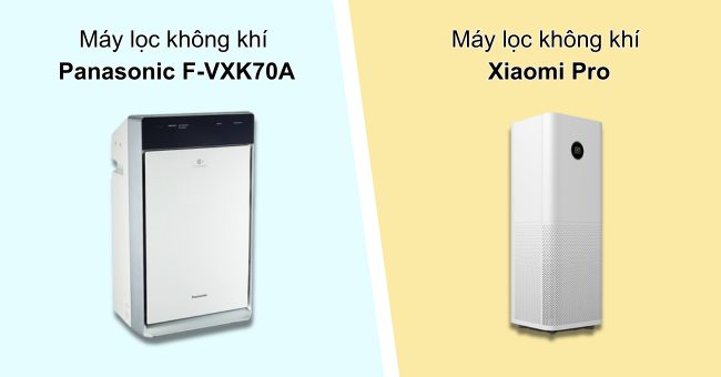 so sánh máy lọc không khí Panasonic và Xiaomi