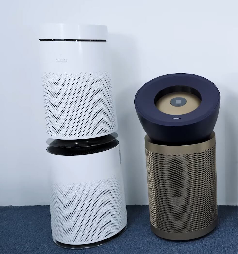 so sánh máy lọc không khí dyson và lg