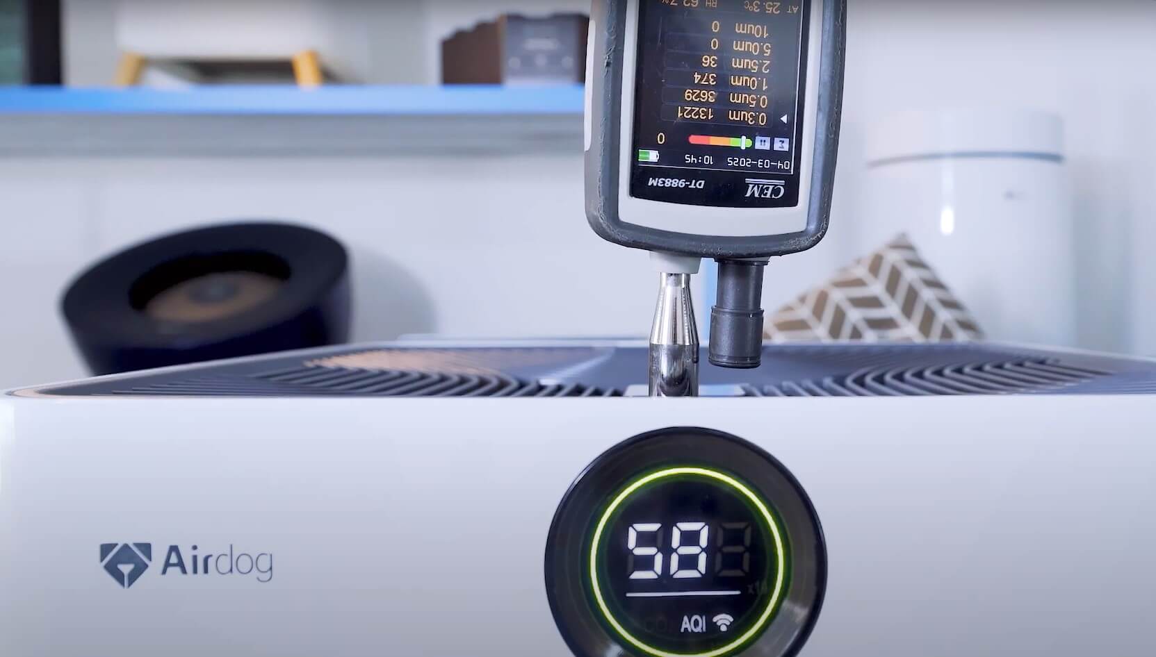 hiệu quả lọc bụi máy lọc không khí airdog x8