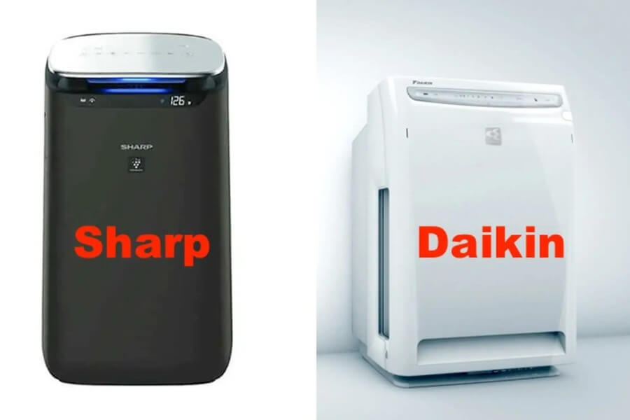 So sánh máy lọc không khí Daikin và Sharp (1)