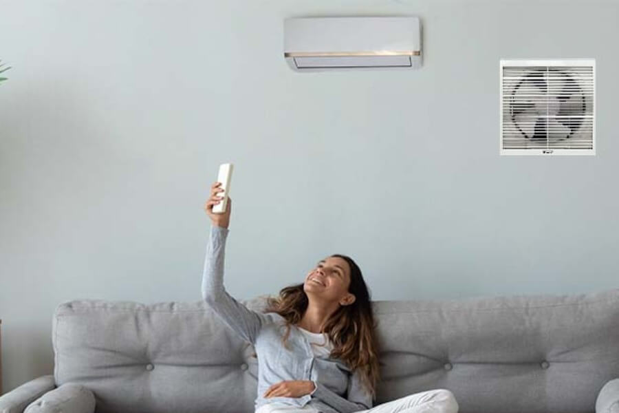 Thông gió phòng máy lạnh Bật điều hòa có nên bật quạt thông gió không_1