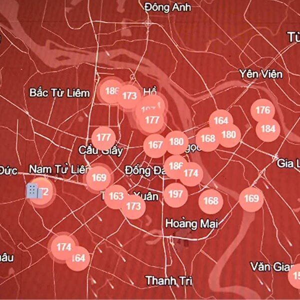 Chỉ số ô nhiễm không khí Hà Nội những ngày gần đây_1
