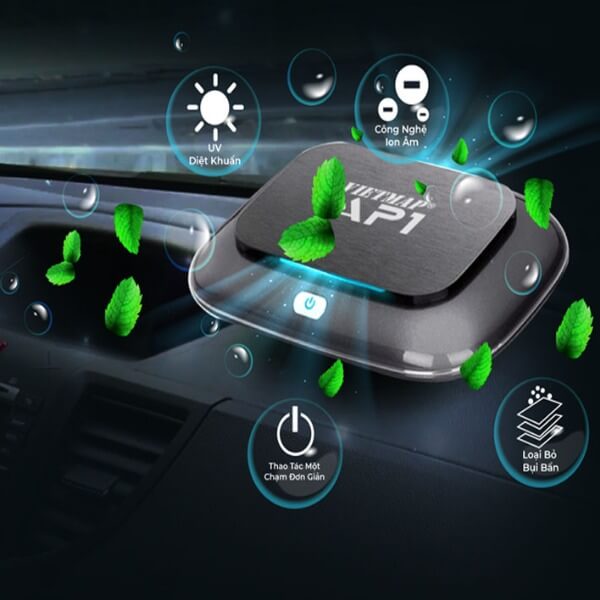 Máy lọc không khí Vietmap AP1 dùng cho bàn làm việc và ô tô_3
