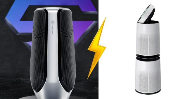 So sánh máy lọc khí cao cấp AirProce S9 và LG 2 tầng_1