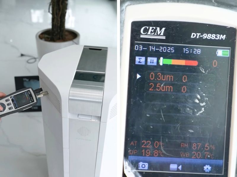 hiệu quả lọc bụi máy AI-600