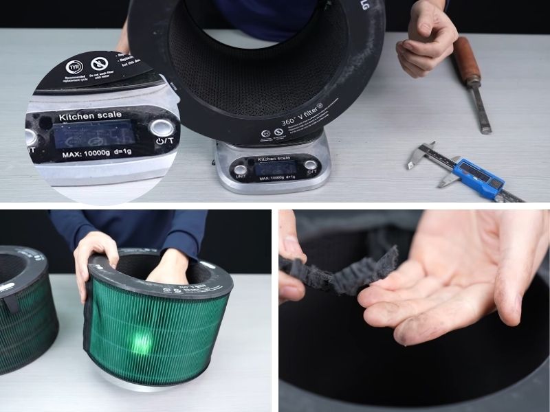 bộ lọc máy lọc không khí LG 2 tầng 