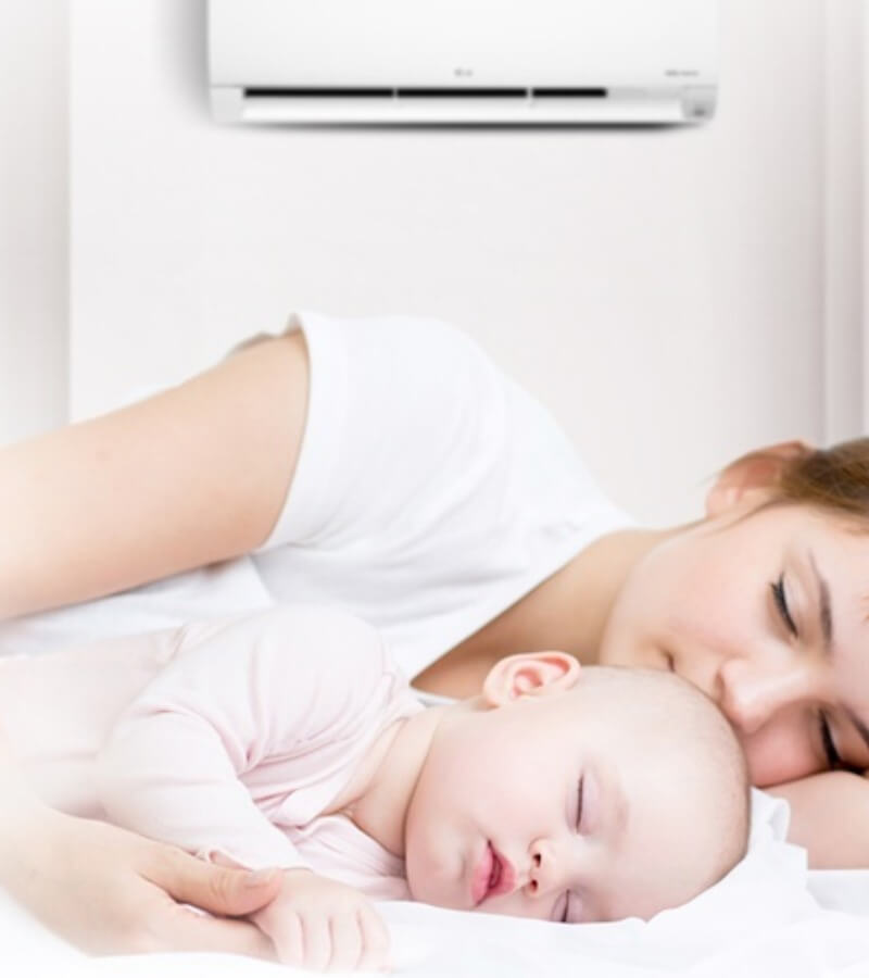 Trẻ sơ sinh ngủ phòng điều hòa có được không_3