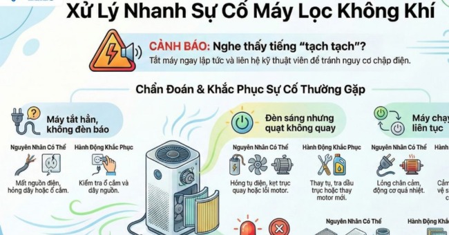 Cách xử lý máy lọc không khí không lên nguồn đơn giản tại nhà_1