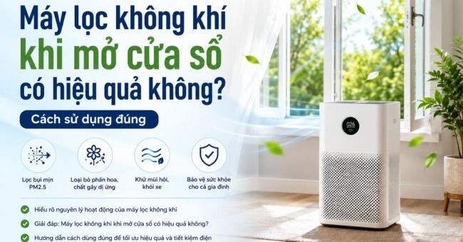 Máy lọc không khí khi mở cửa sổ có hiệu quả không Cách sử dụng đúng_1