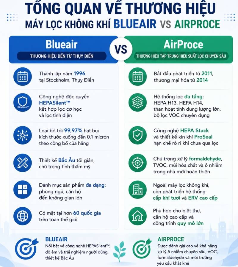 Tổng quan về thương hiệu máy lọc không khí Blueair vs AirProce_5