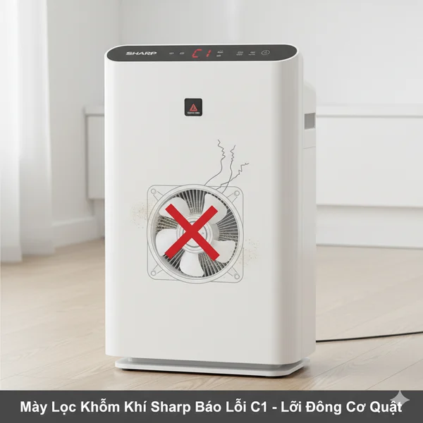 Mã lỗi C1 máy lọc không khí Sharp