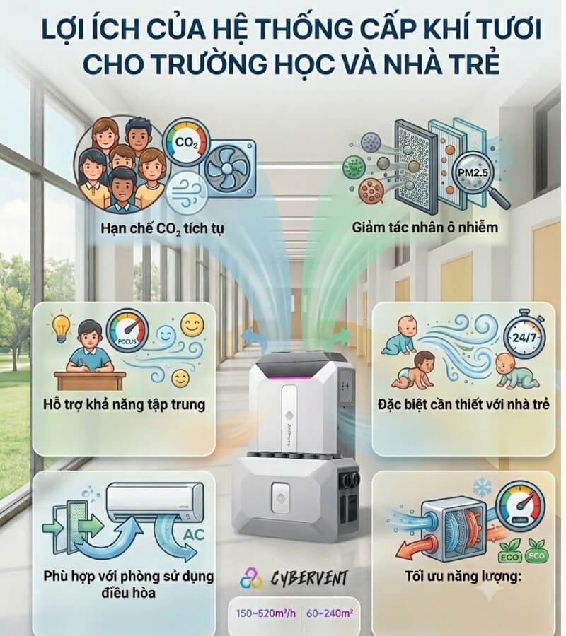 Lợi ích của hệ thống cấp khí tươi cho trường học và nhà trẻ_2