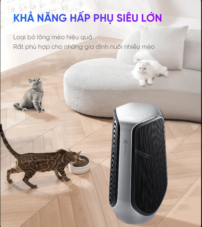 Quy trình xử lý mùi và bụi mịn của máy lọc không khí S9_10