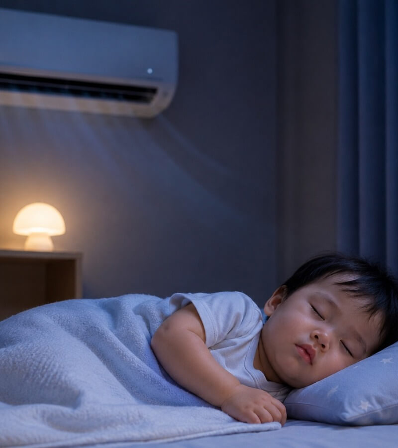 Cách sử dụng máy lạnh an toàn cho trẻ sơ sinh_2
